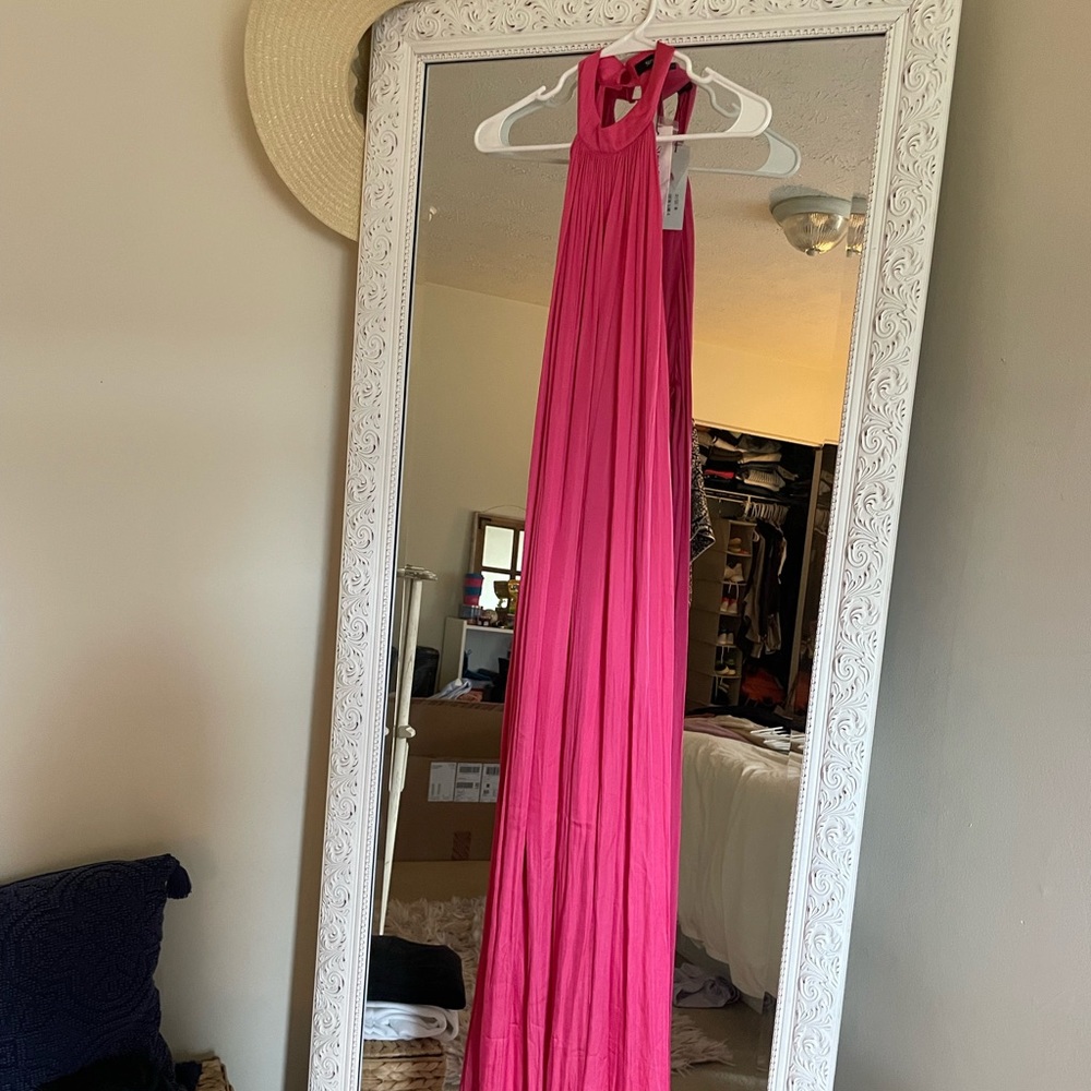 Strut & Bolt Hot Pink Maxi Dress NWT